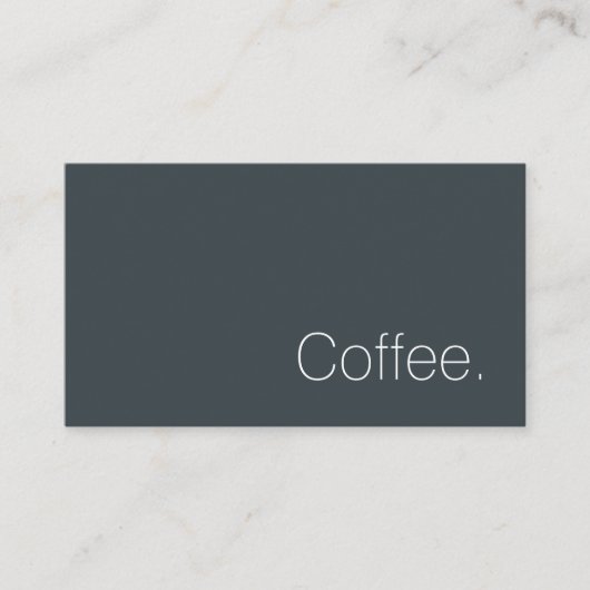 Simple Swiss Word Dark Loyalty Coffee Punch-Card (Voorkant)