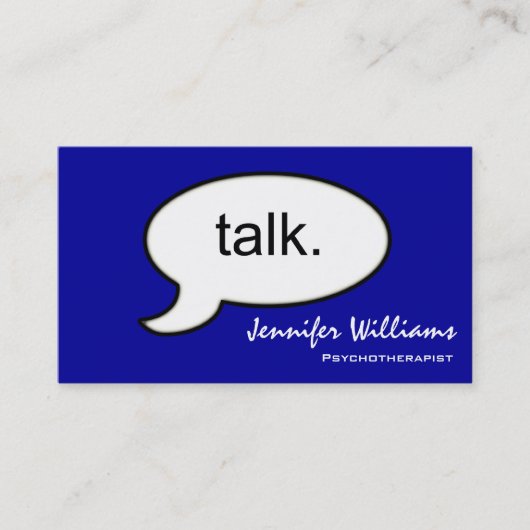 Simple Talk Psychotherapeut Modern Visitekaartje (Voorkant)