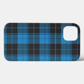 Simple tartan pattern in dark blue Case-Mate iPhone case (Achterkant (horizontaal))