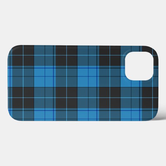 Simple tartan pattern in dark blue Case-Mate iPhone case (Achterkant (horizontaal))