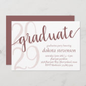 Simple Taupe Afstuderen | Woestijn Roos bloeit Kaart (Voorkant / Achterkant)