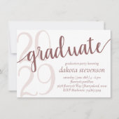 Simple Taupe Afstuderen | Woestijn Roos bloeit Kaart (Voorkant)