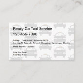 Simple Taxi Service Business Card-sjabloon Visitekaartje (Voorkant)