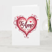 Simple Te Amo Heart Love Card Kaart (Voorkant)
