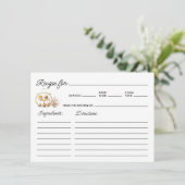 Simple Tea Party Themed Recipe Card (Staand voorkant)