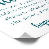 Simple Teal Pacifier Hunt | Midnight Green Game Poster (Hoek)