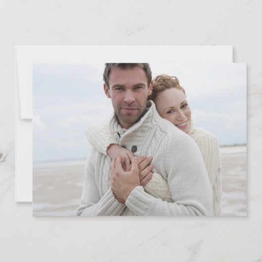 Simple Terracotta Photo Save The Date (Achterkant)