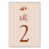 Simple Terracotta Taupe Fall Leaves Boho Wedding Kaart (Achterkant)