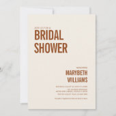 Simple Terracotta Typography Vrijgezellenfeest Kaart (Voorkant)