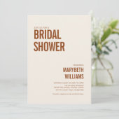 Simple Terracotta Typography Vrijgezellenfeest Kaart (Staand voorkant)