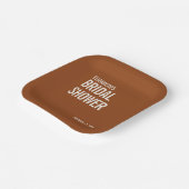 Simple Terracotta Typography Vrijgezellenfeest Papieren Bordje (Gebogen)