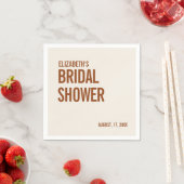 Simple Terracotta Typography Vrijgezellenfeest Servet (Insitu)