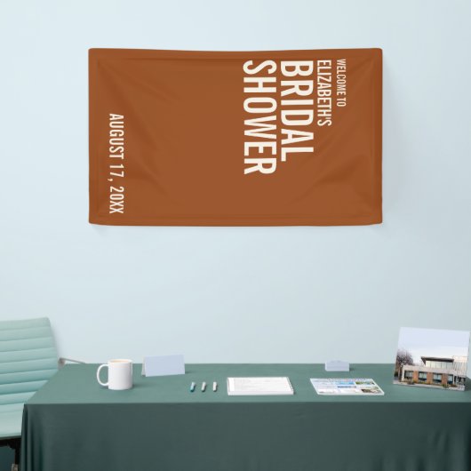 Simple Terracotta Typography Vrijgezellenfeest Wel Spandoek (Beurs)