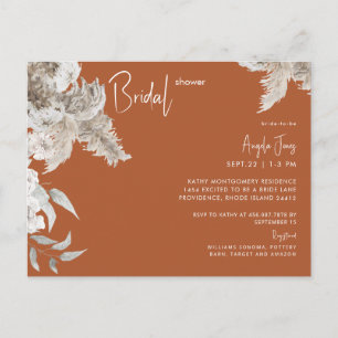 Simple Terracotta Vrijgezellenfeest Briefkaart