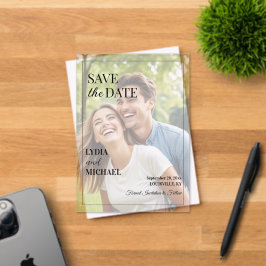 Simple Text Overlay Photo Acryl Uitnodigingen