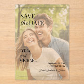 Simple Text Overlay Photo Acryl Uitnodigingen (Voorkant)