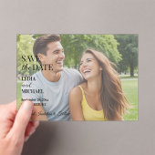 Simple Text Overlay Photo Acryl Uitnodigingen (Insitu (Draagbaar))