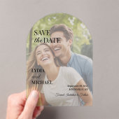 Simple Text Overlay Photo Acryl Uitnodigingen (Insitu (Draagbaar))