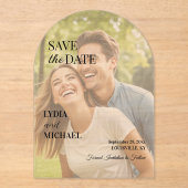 Simple Text Overlay Photo Acryl Uitnodigingen (Voorkant)