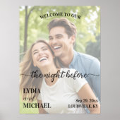 Simple Text Overlay Photo The Night Before Poster (Voorkant)