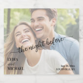 Simple Text Overlay Photo The Night Before Sparkling Wijnetiket (Enkel label)