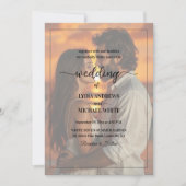 Simple Text Overlay Photo Wedding Kaart (Voorkant)