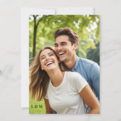 Simple Text Overlay Photo Wedding Kaart (Achterkant)