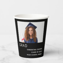 Simple Text Photo 2022 Afstuderen Black Papieren Bekers