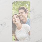 Simple Text Photo Overlay 4x9'' Wedding Menu (Achterkant)