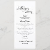 Simple Text Photo Overlay 4x9'' Wedding Menu (Voorkant)
