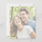 Simple Text Photo Overlay Wedding Menu (Achterkant)