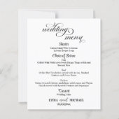Simple Text Photo Overlay Wedding Menu (Voorkant)