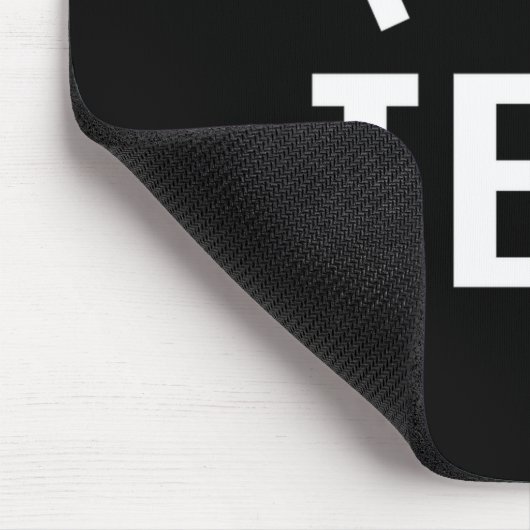 Simple Text Template Womens Long Sleeve Black _1 Muismat (Hoek)