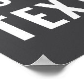 Simple Text Template Womens Long Sleeve Black _1  Poster (Hoek)