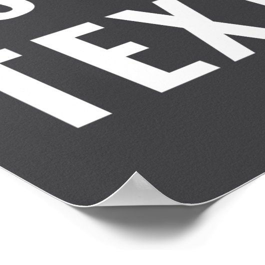 Simple Text Template Womens Long Sleeve Black _1  Poster (Hoek)