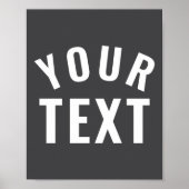 Simple Text Template Womens Long Sleeve Black _1  Poster (Voorkant)