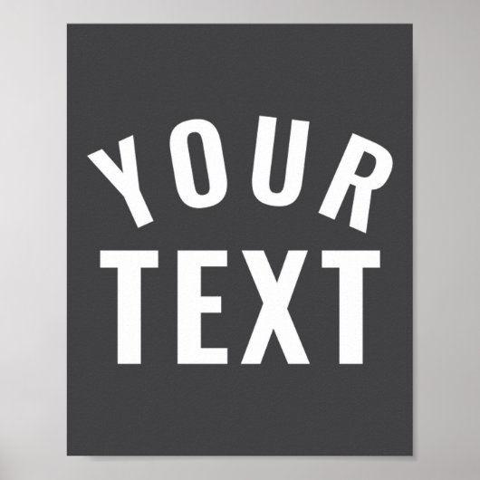 Simple Text Template Womens Long Sleeve Black _1  Poster (Voorkant)