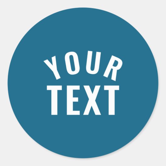 Simple Text Template Womens Long Sleeve Black _1  Ronde Sticker (Voorkant)