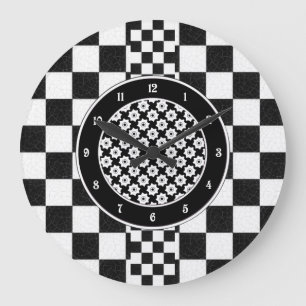 Simple textured checkerboard grote klok