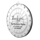 Simple thank you add business name details text dartbord (Voorkant Rechts)