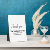 Simple thank you add business name details text fotoplaat (Zijkant)
