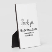Simple thank you add business name details text fotoplaat (Zijkant)