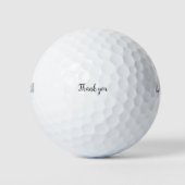 Simple thank you add business name details text golfballen (Voorkant)