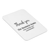 Simple thank you add business name details text magneet (Rechterzijde)