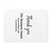 Simple thank you add business name details text magneet (Horizontaal)