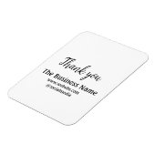 Simple thank you add business name details text magneet (Linkerzijde)