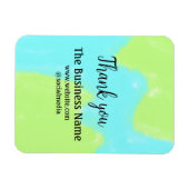 Simple thank you add business name details text magneet (Horizontaal)