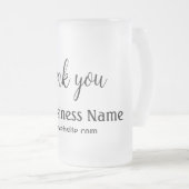 Simple thank you add business name details text matglas bierpul (Voorkant rechts)