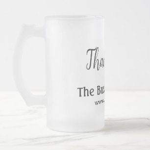 Simple thank you add business name details text matglas bierpul