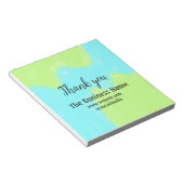 Simple thank you add business name details text notitieblok (Schuin)